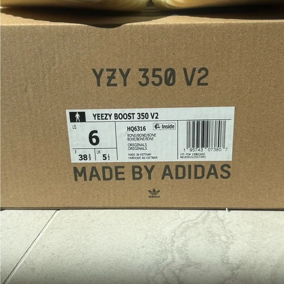 adidas Yeezy Boost 350 V2 Box - Bone/Tan color (RARE) - Picture 4 of 14